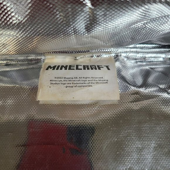 Minecraft Lunch Box Creeper TNT Boys 3 Compartment 10" Plastic Black Insulated - Picture 11 of 13